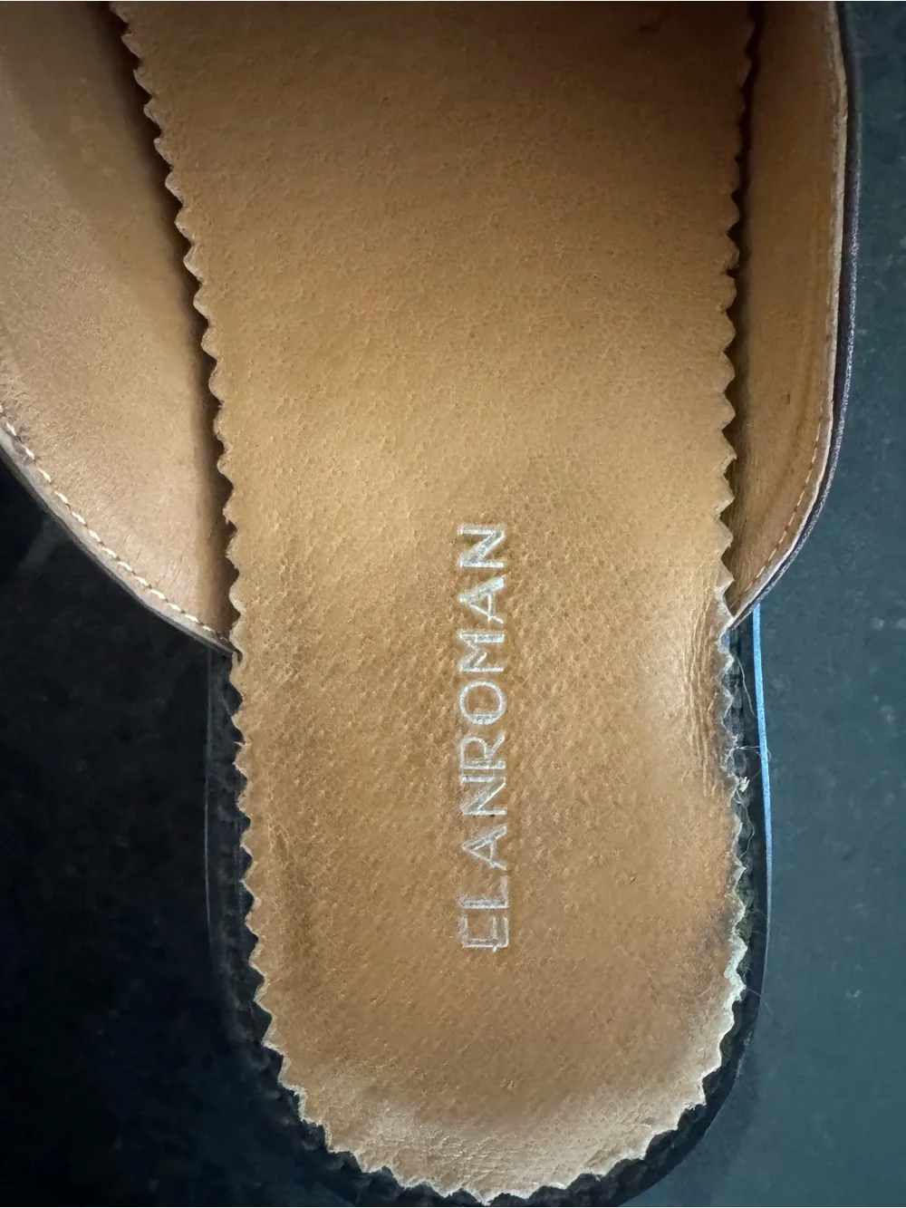 ELANROMAN Men’s Loafers Backless Genuine Leather Mules Horse Buckle Shoes